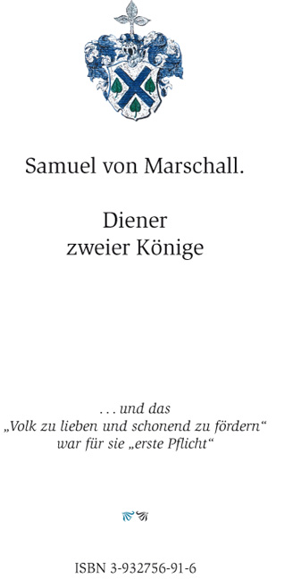 „Samuel von Marschall. Diener zweier Könige“